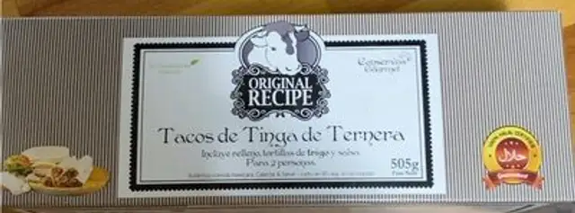 Tacos de Tinga de Ternera