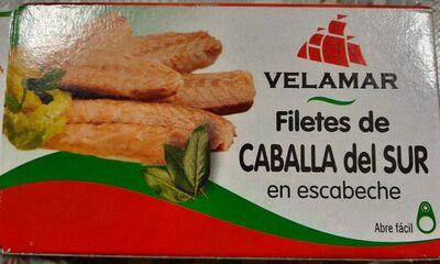 Filetes de Caballa del Sur en escabeche front packaging