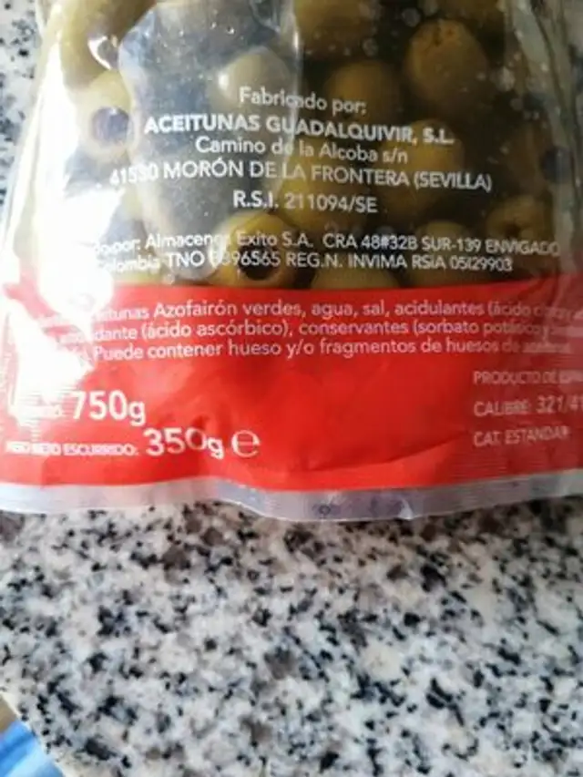 Unknown ingredients label