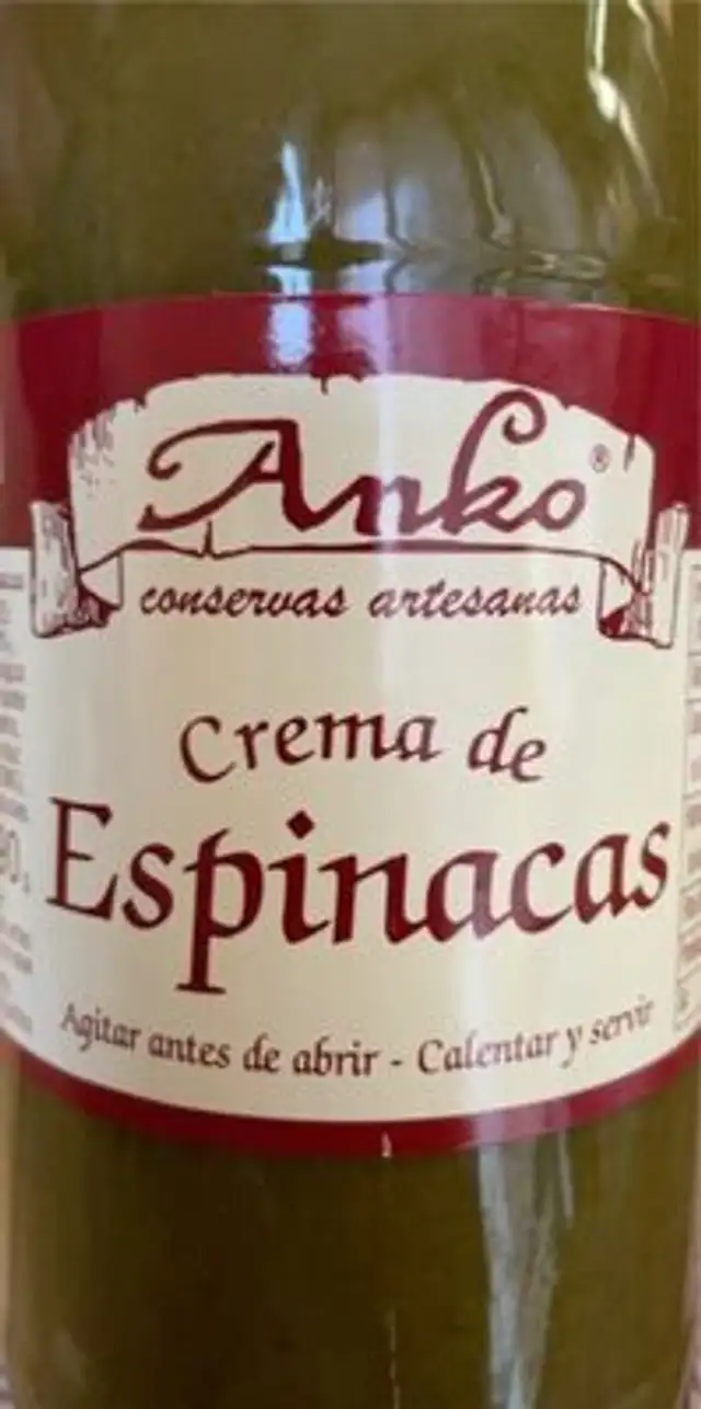 Crema de espinacas