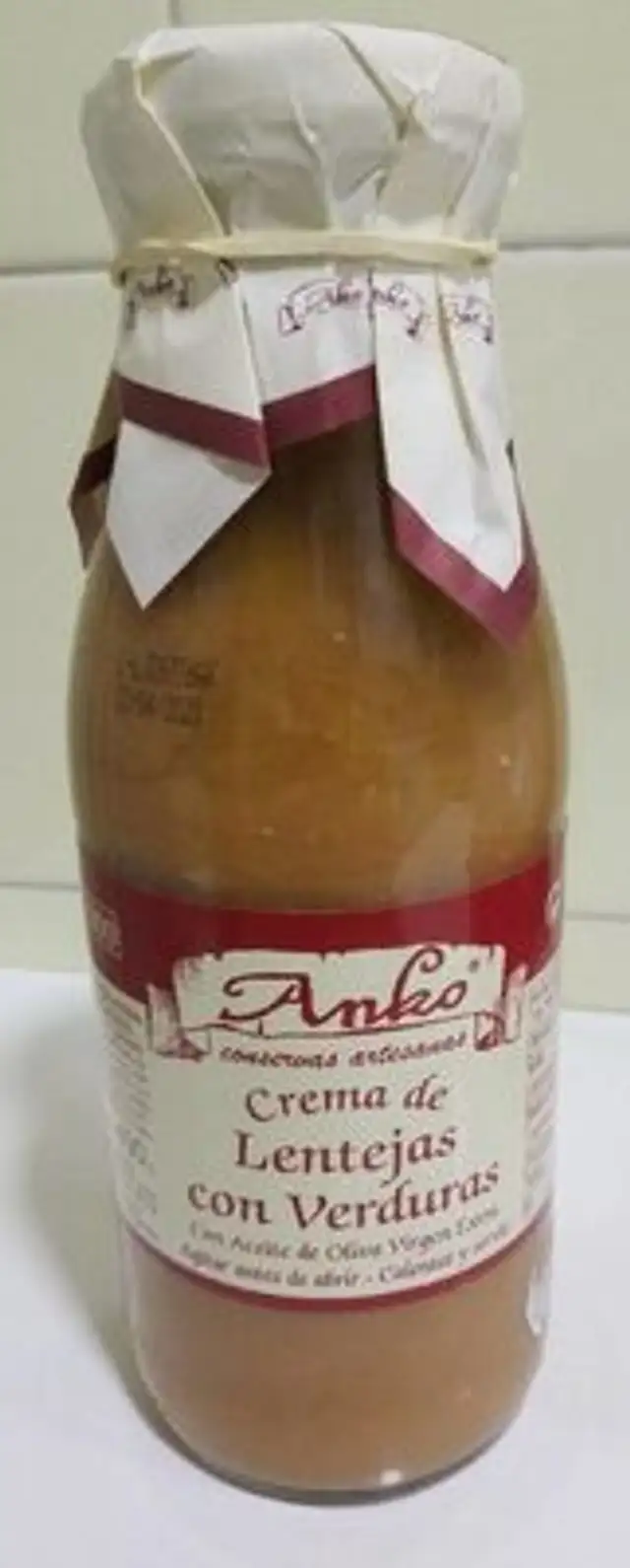 Crema de lentejas con verduras