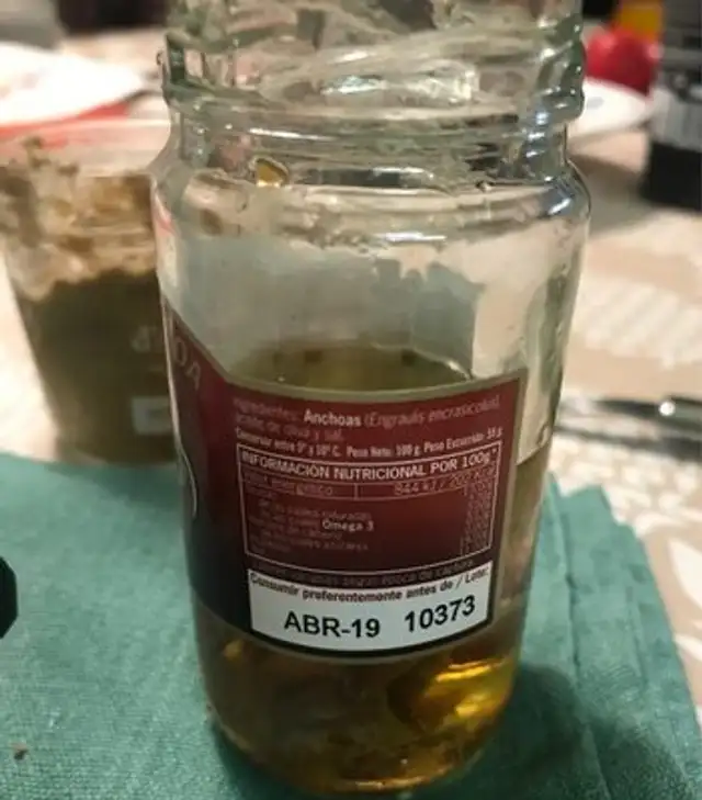 Filetes de anchoa del cantábrico nutrition facts table