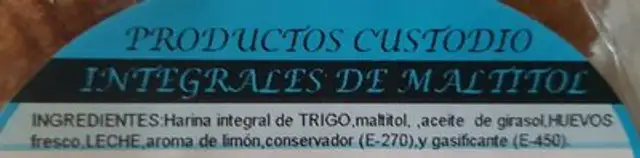 Integrales de Maltitol ingredients label