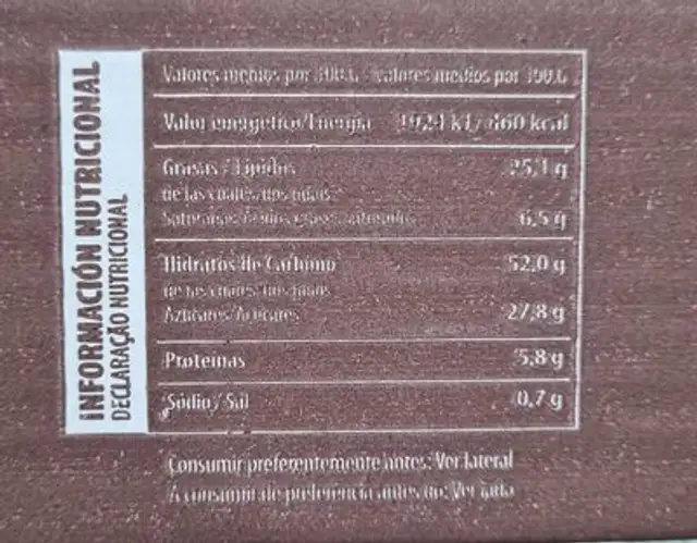 Magdalenas artesana cubiertas con chocolate nutrition facts table