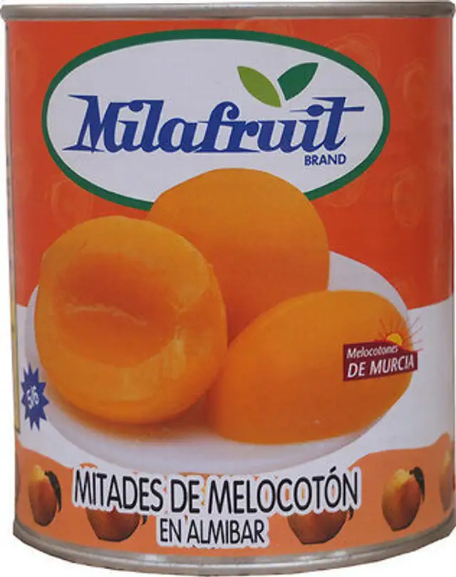 Melocotón almíbar mitades
