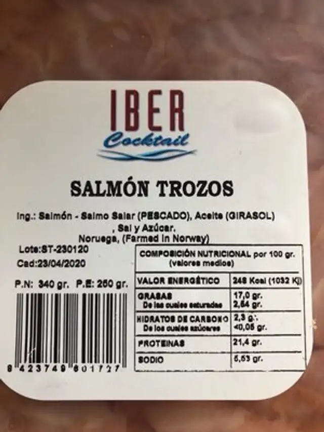 Unknown ingredients label