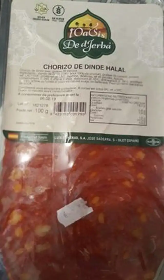 Chorizo de dinde hallal