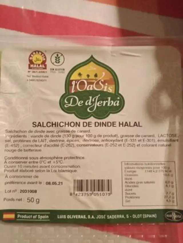 SALCHICHON DE DINDE HALAL