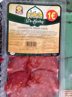 Chorizo de dinde halal front packaging