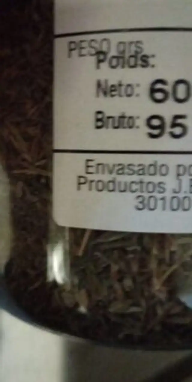 Tomillo Hoja nutrition facts table