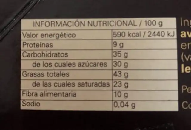 Rocas del puy de estella nutrition facts table