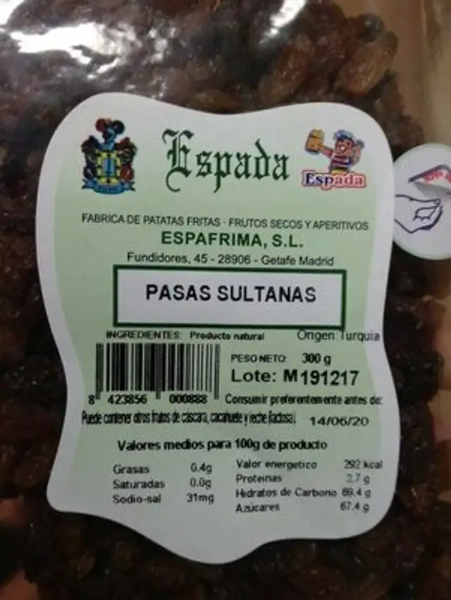 Pasas sultanas