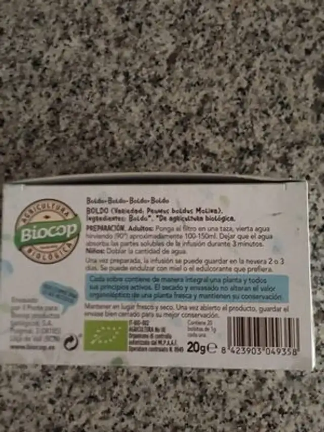 Unknown nutrition facts table