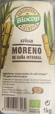 Azúcar Moreno de cañs integral