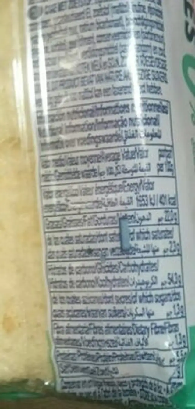 COKES nutrition facts table