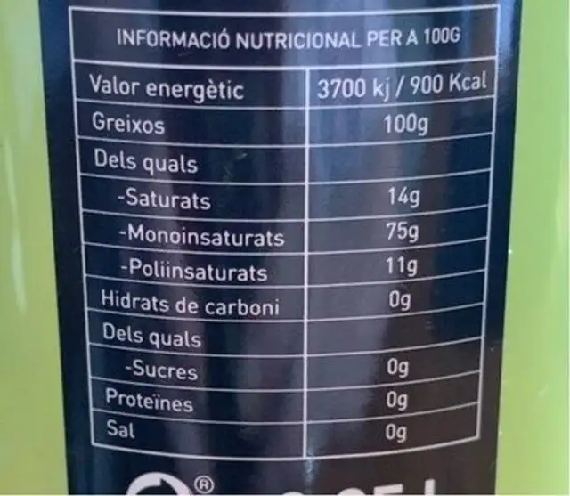 Olis doller nutrition facts table