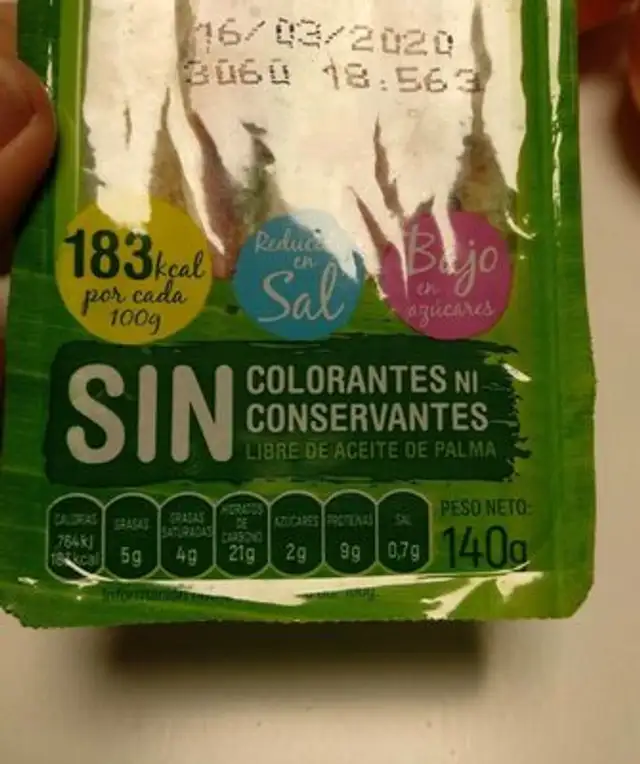 T cuida Italiano nutrition facts table
