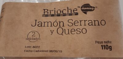 Brioche jamón serrano y queso