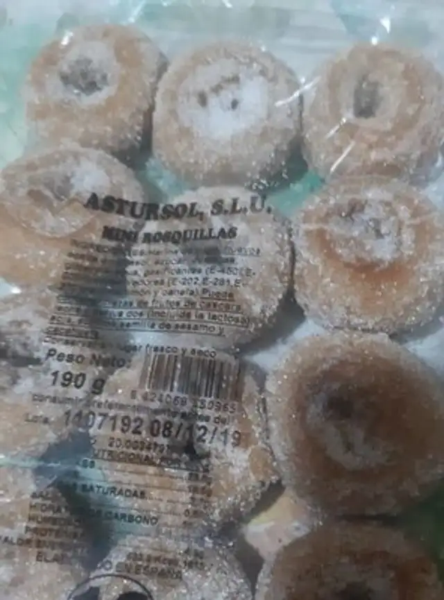 Mini rosquillas nutrition facts table