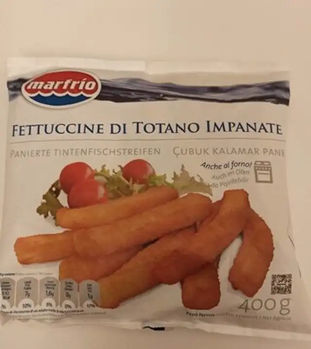 Fettuccine di totano impanate
