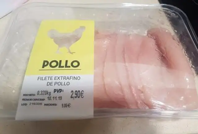 filete extrafino de pollo nutrition facts table