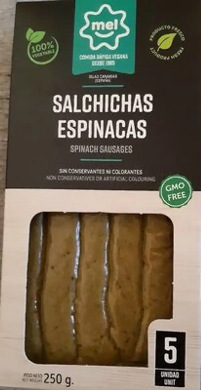 Salchichas Espinacas