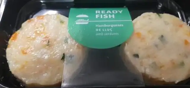 Hamburguesa merluza y verdura