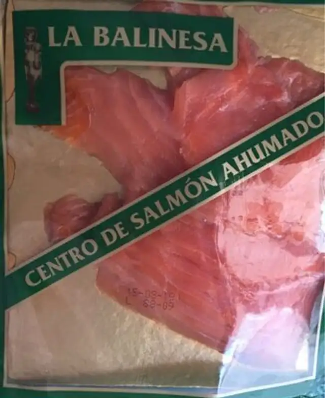 Centro de salmón ahumado