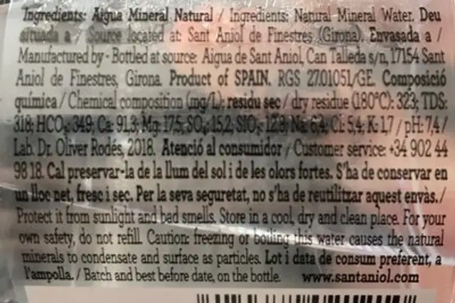 500 goted and drops ingredients label