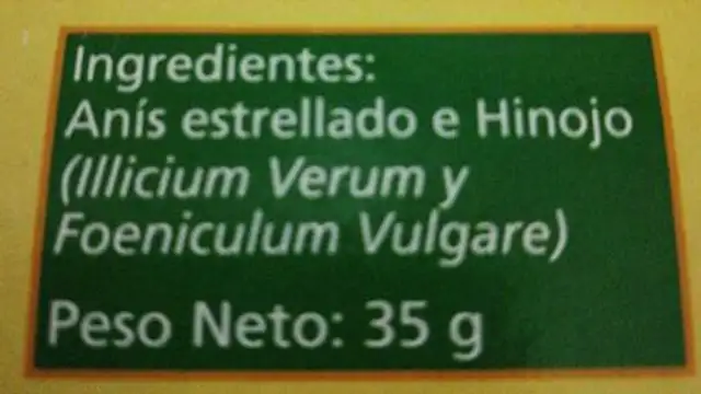 Enfusiines nutrition facts table