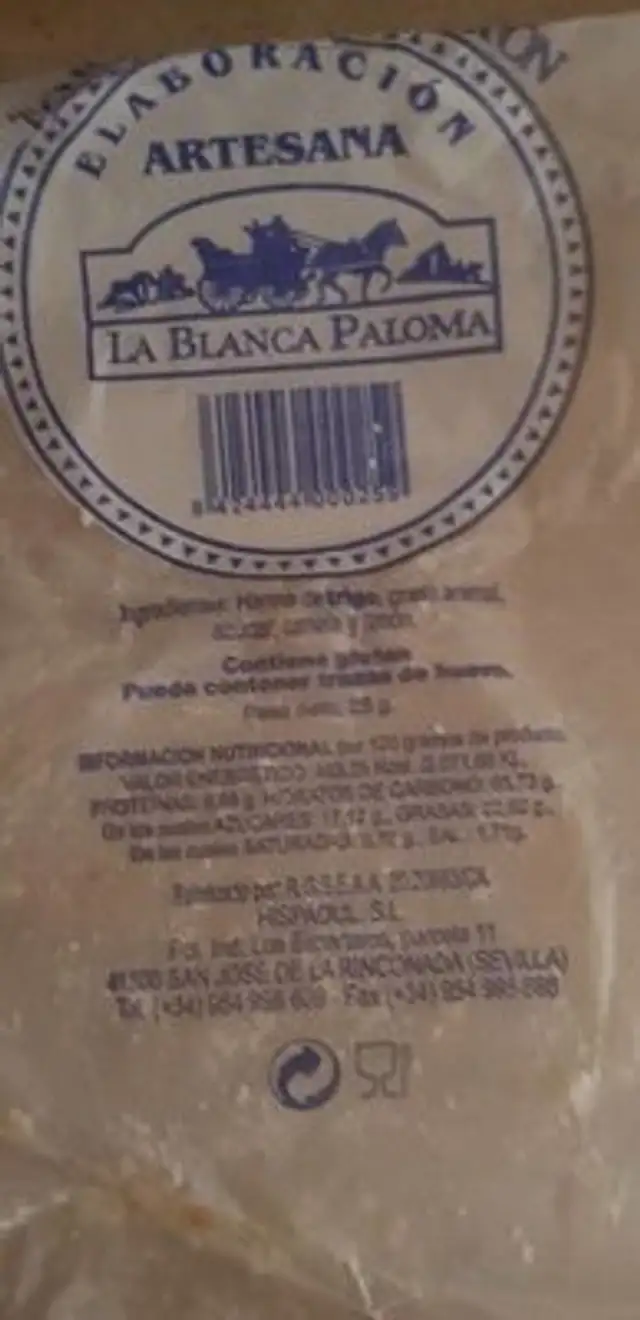 Torta de polvoron nutrition facts table