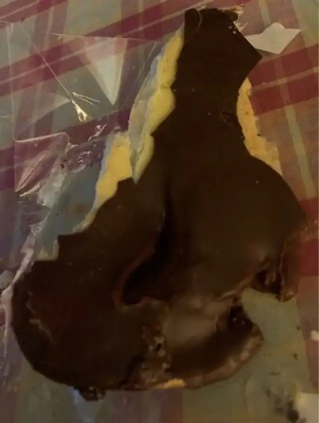 Palmera de chocolate y natilla