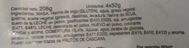 Donutts nutrition facts table