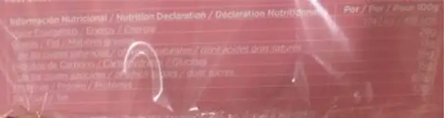 Dots san valentín nutrition facts table