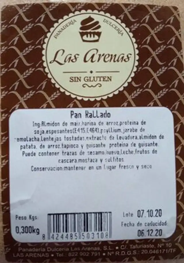 Pan rallado sin gluten