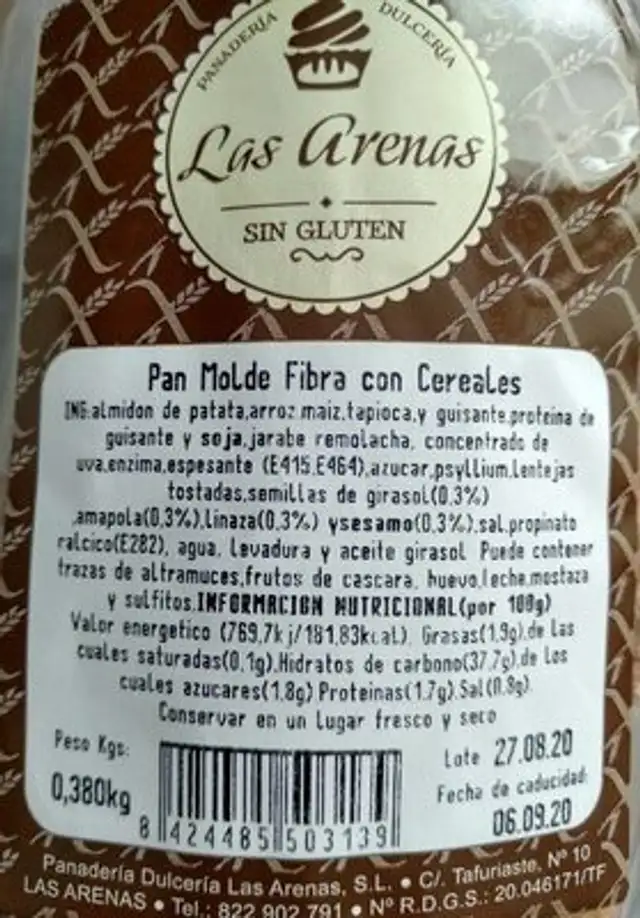 Pan Molde Fibra con Cereales