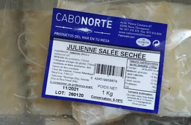 Julienne salée séchée