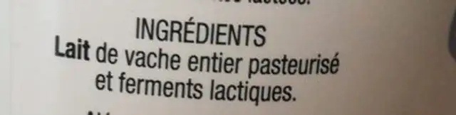 Laban ingredients label