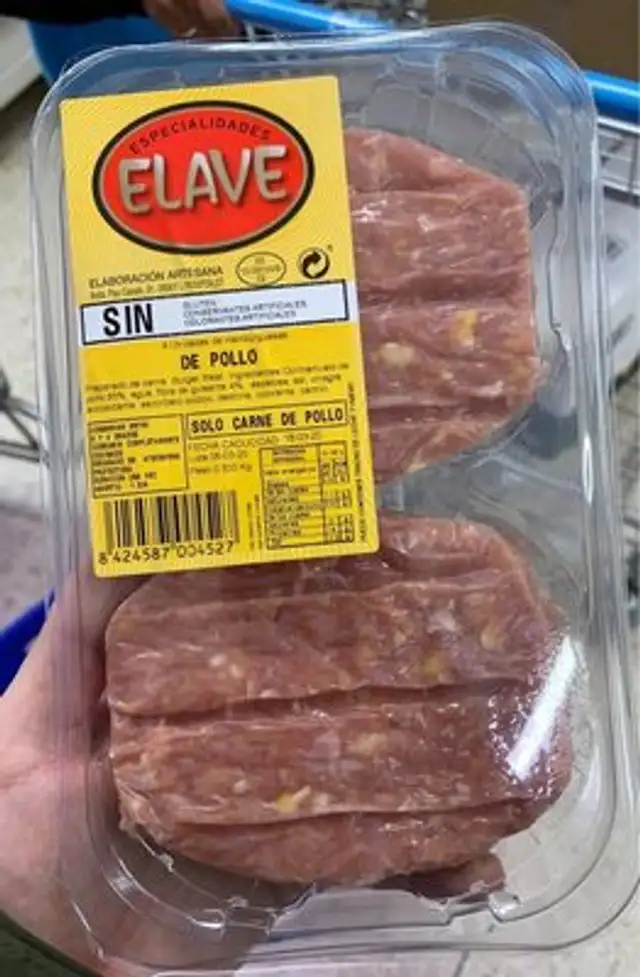 Hamburguesas de pollo ELAVE