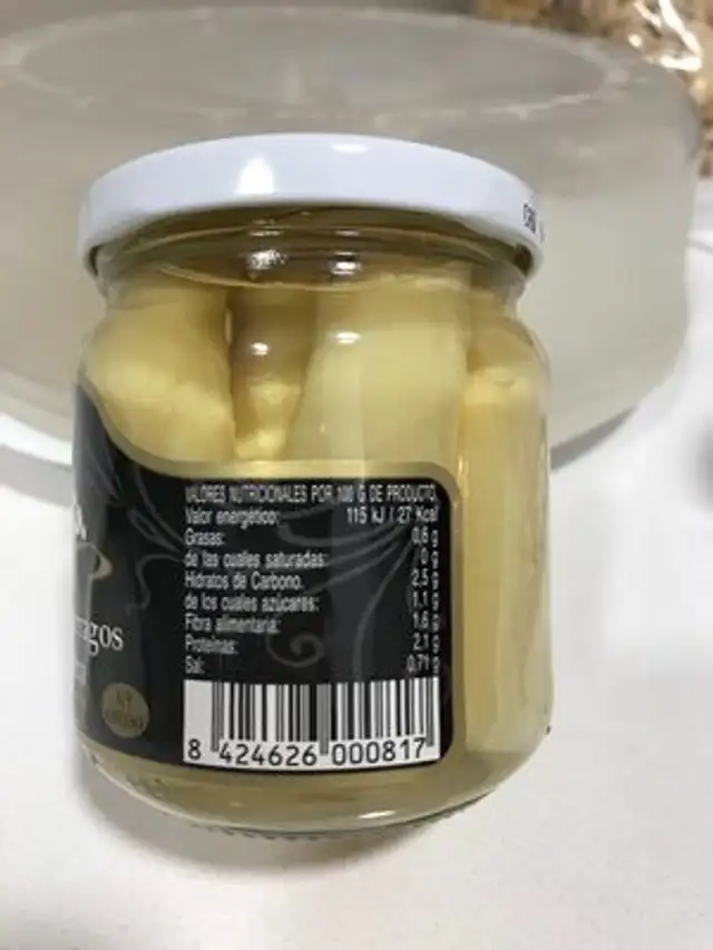 Unknown nutrition facts table