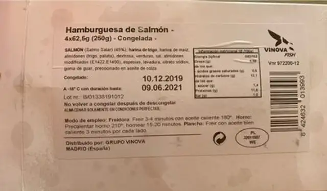 Hamburguesa de salmón
