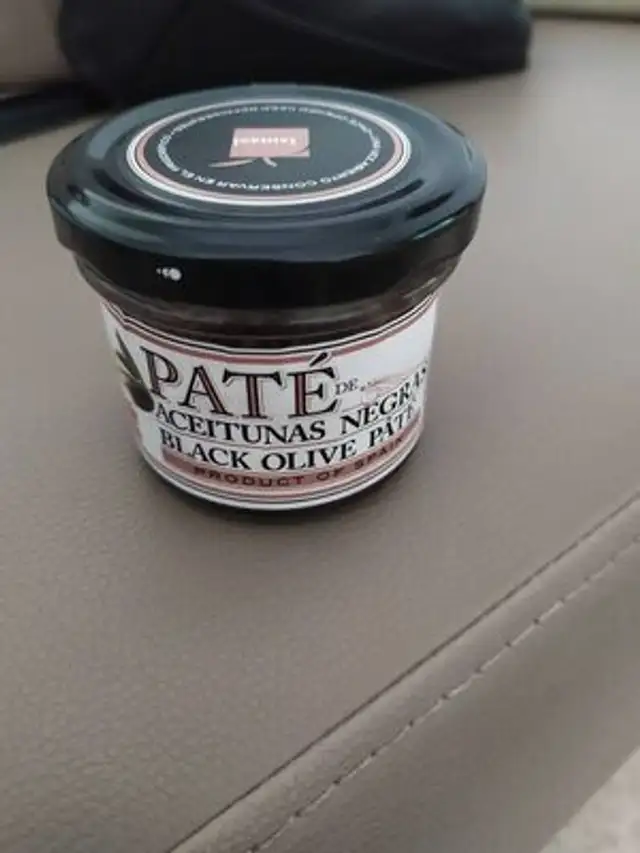 Paté de aceituna negra ingredients label