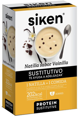 Natillas sabor vainilla sustitutivo front packaging