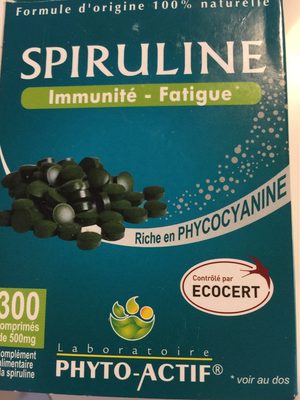 PhytoActif Spiruline Ecocert Immunité Fatigue 500MG
