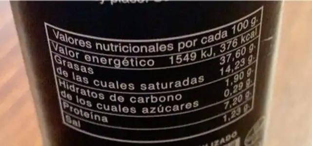 bloc de foie gras de oca nutrition facts table