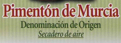 Pimentón de Murcia ingredients label