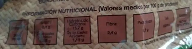 Patata freir nutrition facts table