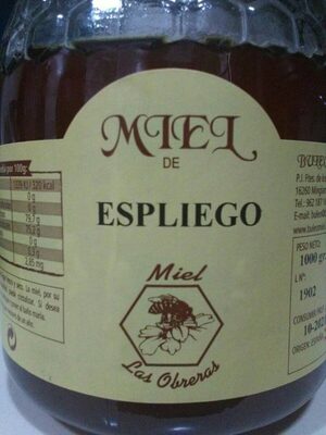 Miel de espliego front packaging