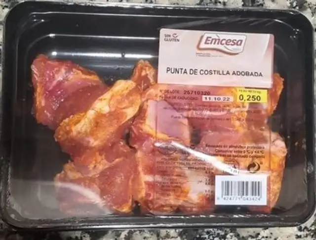 Punta de costilla adobada