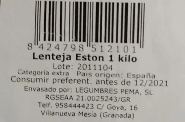 Unknown ingredients label